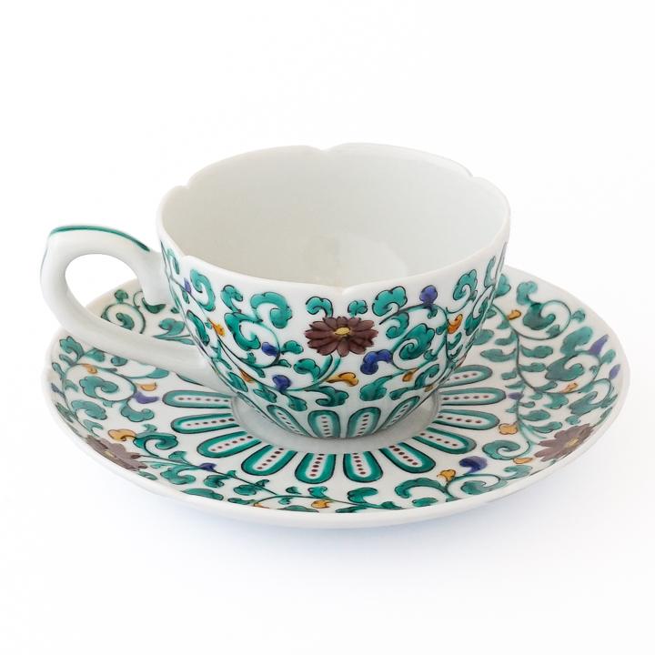 九谷焼 コーヒー碗 唐草文 / 三ツ井為吉 ｜ コーヒーカップ カップ