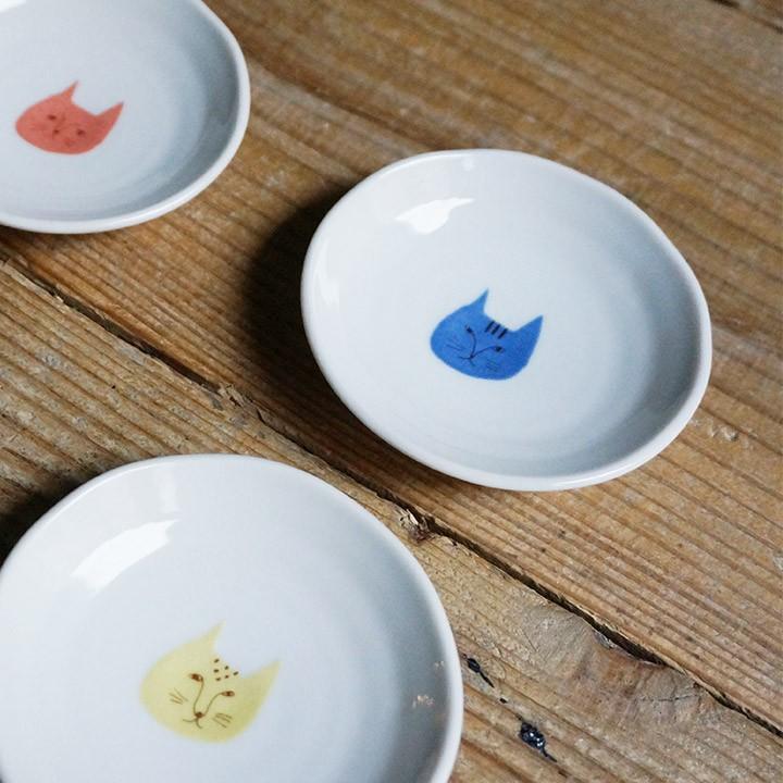 九谷焼 ハレクタニ ネコ 豆皿 4点 セット 豆皿 小皿 しょうゆ皿