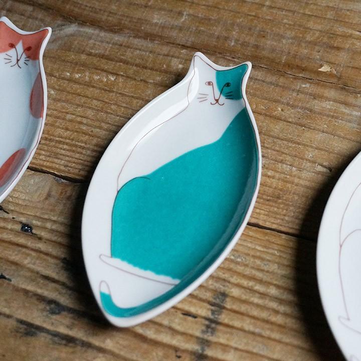 九谷焼 ハレクタニ 小ネコ皿 5種類から選べる 小皿 取り皿 かわいい