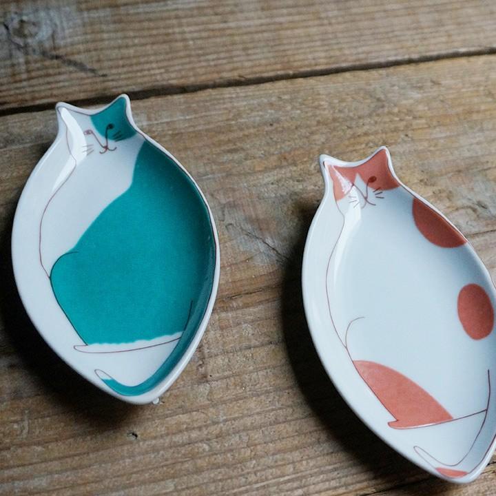 九谷焼 ハレクタニ 小ネコ皿 5種類から選べる 小皿 取り皿 かわいい
