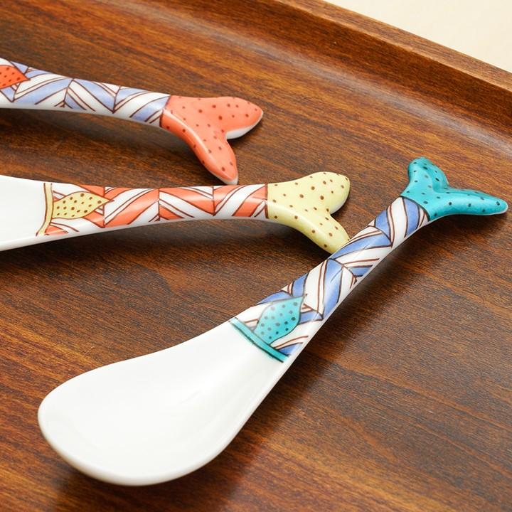 九谷焼 【3色セット】九谷焼 くじらレンゲ / ハレクタニ れんげ