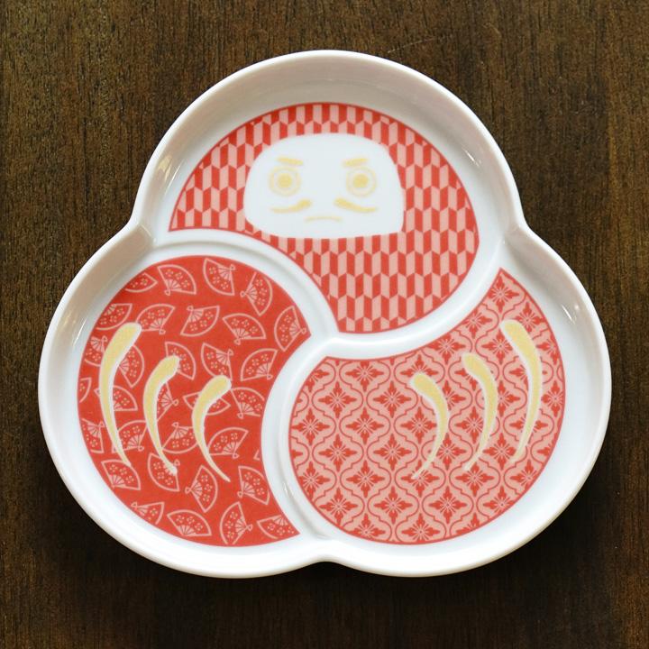 九谷焼　だるま 九谷焼皿4寸 麗和 【吉祥だるま】 九谷焼 伝統工芸 工芸品 国産 日本製 食器