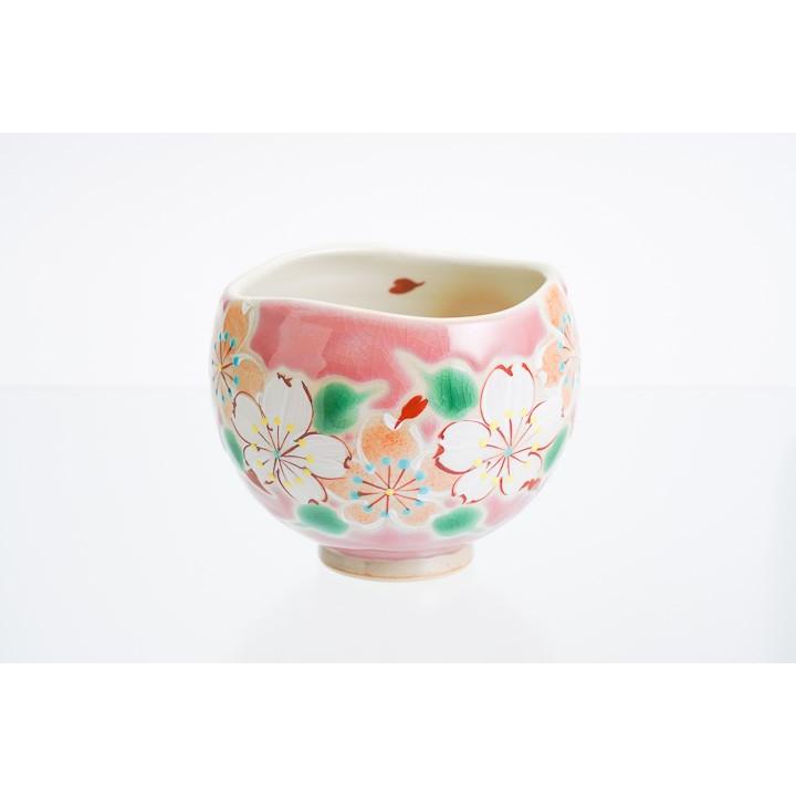 九谷焼 いっぷく碗 彩日和 桜 ピンク / 虚空蔵窯 和食器 茶器 抹茶碗 