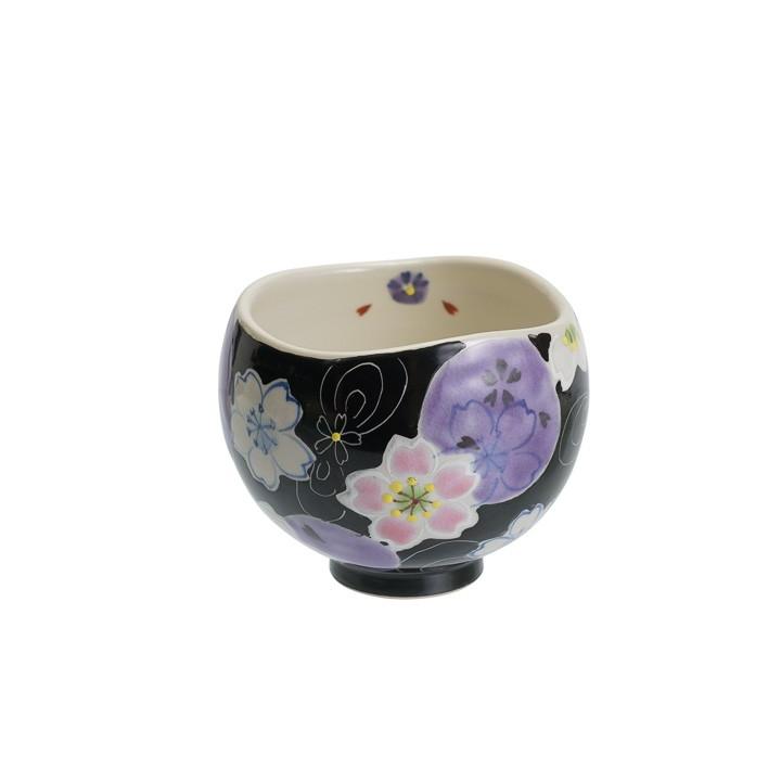 九谷焼 いっぷく碗小 夢宵桜 バイオレット / 虚空蔵窯 和食器 茶器