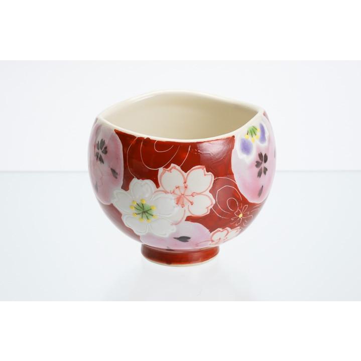 虚空蔵窯　一服腕　桜　二点セット いっぷく碗 彩日和（桜）ブルー/虚空蔵窯