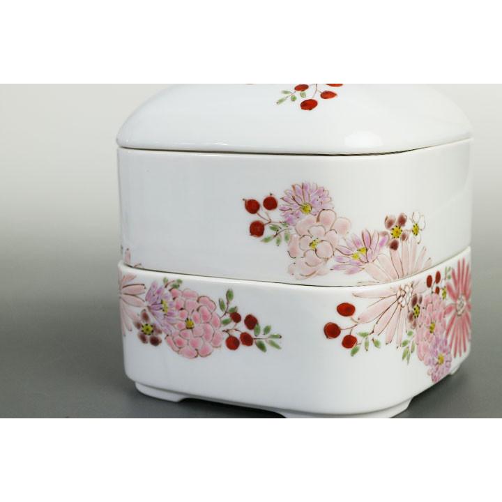 九谷焼 二段重 華 / 色絵遊 | 重箱 二段 お重 お正月 おせち お弁当箱