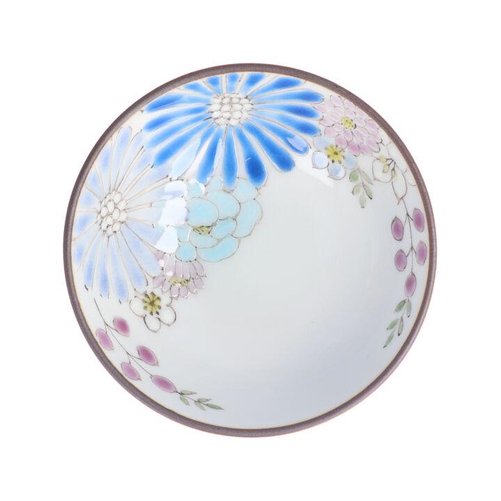 九谷焼 盃 華（青） / 色絵遊 ｜ 酒器 盃 ぐい呑 人気 ギフト 贈り物 