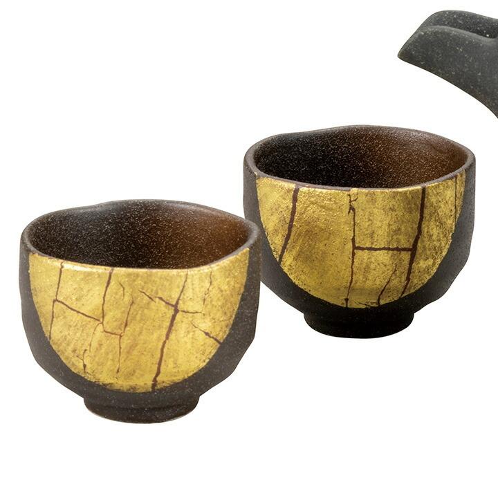 九谷焼 晩酌酒器 金箔彩 和食器 酒器 徳利 ぐい呑み 人気 ギフト