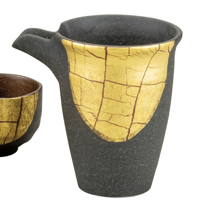 九谷焼 晩酌酒器 金箔彩 和食器 酒器 徳利 ぐい呑み 人気 ギフト