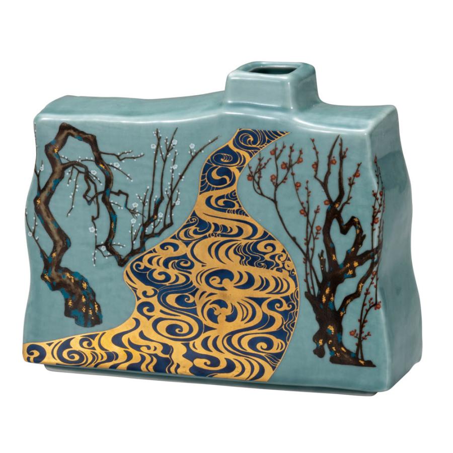 九谷焼 5号一輪生 光琳梅 一輪生 ギフト 人気 贈り物 k9-1298 化粧