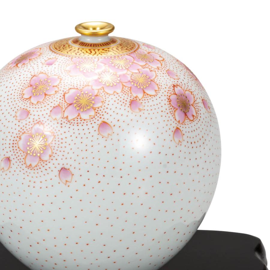 九谷焼 4.2号花瓶 金襴手桜（台付） / 福田良則 花瓶 花器 ギフト 人気