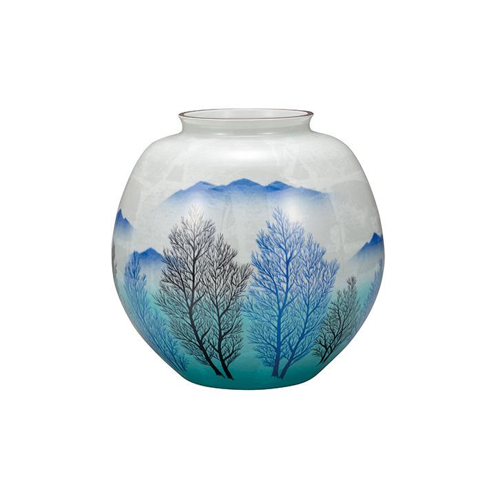 九谷焼 10号花瓶 銀彩木立 人気 ギフト 贈り物 結婚祝い 内祝い お祝い