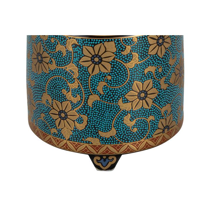 九谷焼 3号香炉 青粒金鉄仙 人気 ギフト 贈り物 結婚祝い 内祝い