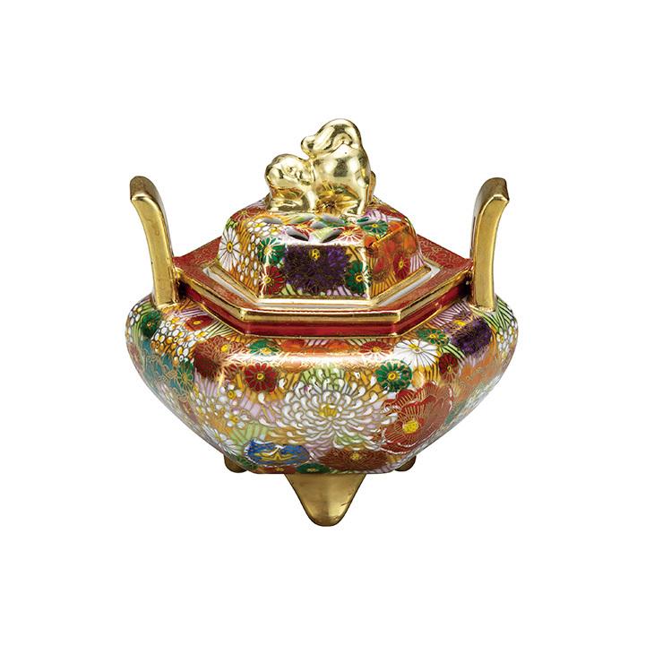 九谷焼 2.5号香炉 花の舞 香炉の通販｜九谷焼の香炉 - お香 【