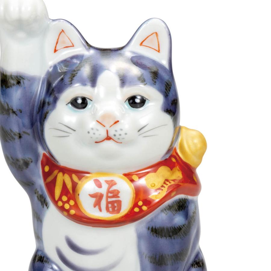 九谷焼 4号招き猫 紫釉彩 人気 ギフト 贈り物 結婚祝い 内祝い お祝い