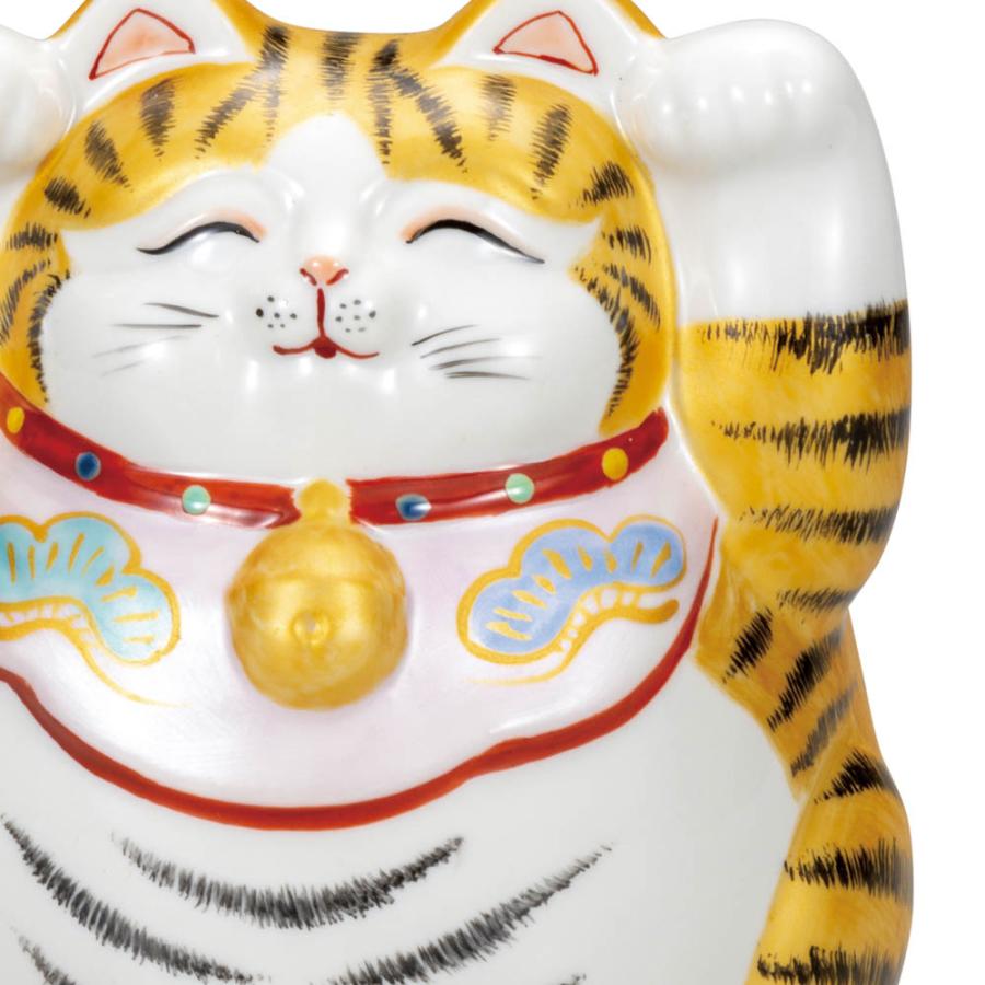 九谷焼 招き猫 金彩三毛5.5号 新品箱付き 美品 5.5号招き猫 金三毛