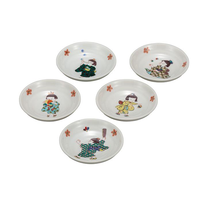 九谷焼 3.2号皿揃 わらべ 和食器 九谷焼 皿 小皿 人気 ギフト セット