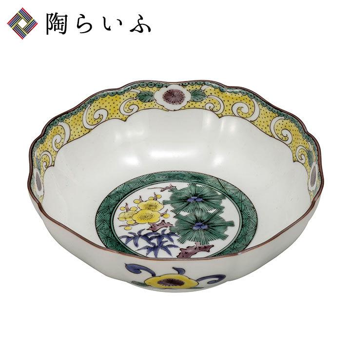 九谷焼 5.2号鉢 松竹梅 / 銀泉窯 和食器 鉢 盛鉢 人気 ギフト 結婚祝い 内祝い k9-314 化粧箱入り
