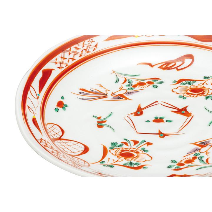 九谷焼 9号盛皿 赤絵 送料無料 和食器 皿 盛皿 大皿 人気 ギフト k9