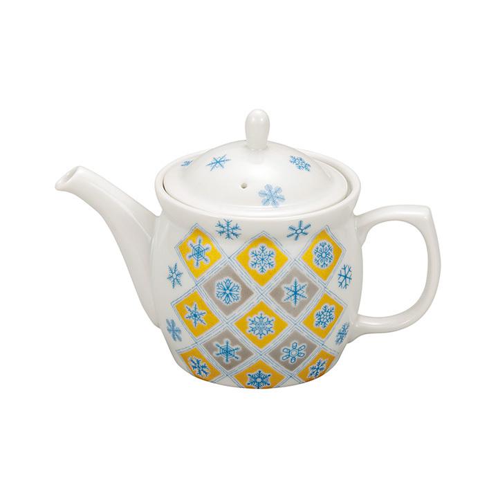 九谷焼 ポット急須 雪小紋網付 送料無料 和食器 ポット 急須 人気 ギフト 高品質の激安