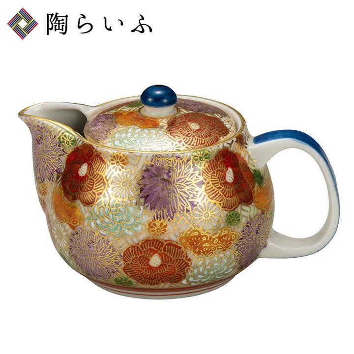 九谷焼 - ポット急須 花詰（網付） 和食器 ポット 急須 一般受け 差し上げ物 k9-653 ティーポット-コーヒー、ティーカップ