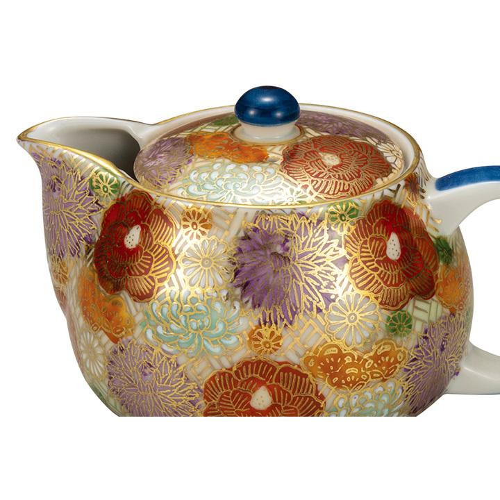 九谷焼 ポット急須 花詰（網付） 和食器 ポット 急須 人気 ギフト k9