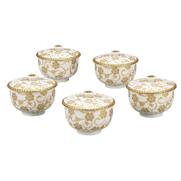 九谷焼 蓋付汲出揃 鉄仙紋 送料無料 和食器 汲出し 湯呑 セット 人気