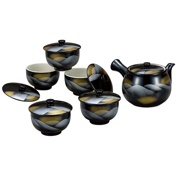 九谷焼 蓋付茶器 連山 送料無料 和食器 茶器 急須 汲出し 湯呑 九谷焼 蓋付茶器 連山 送料無料 和食器 茶器 急須 汲出し 湯呑