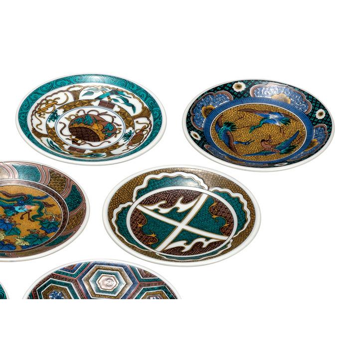 九谷焼　新品　6号皿2枚　4号皿2枚 6号皿揃 錦絵