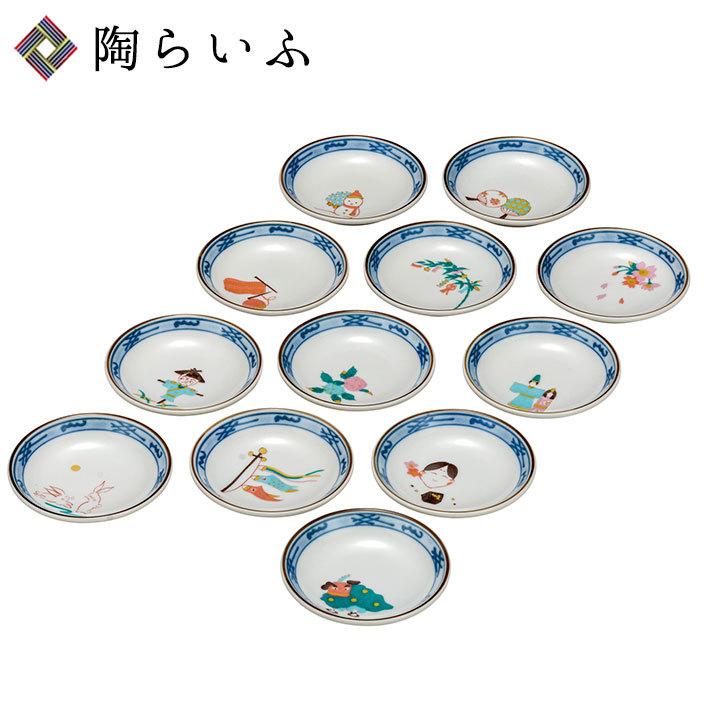 九谷焼 3号皿揃 絵ごよみ / 色絵 遊 和食器 皿 小皿 人気 ギフト