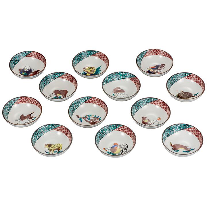 九谷焼 組平盃 十二支 酒器 盃 ぐい呑 人気 ギフト 贈り物 結婚祝い