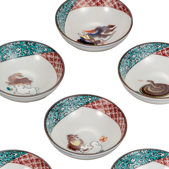 九谷焼 組平盃 十二支 酒器 盃 ぐい呑 人気 ギフト 贈り物 結婚祝い