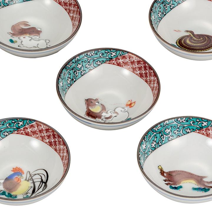 九谷焼 組平盃 十二支 酒器 盃 ぐい呑 人気 ギフト 贈り物 結婚祝い