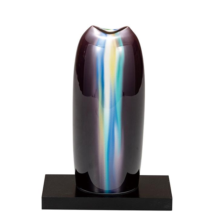 九谷焼 6号花瓶 釉彩（台付） / 柴田博峰 花瓶 花器 人気 ギフト