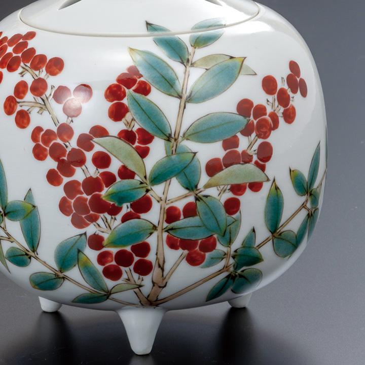 香炉　九谷焼　山田義明作 香炉九谷焼山田義明作