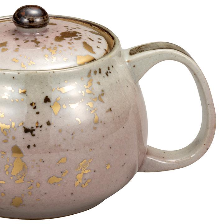 九谷焼 ポット急須 釉彩金ちらし（網付） 茶器 湯呑 ポット 急須 人気