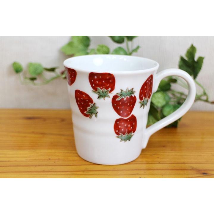 九谷焼 マグカップ いちご/川合孝知 和食器 マグカップ 人気 ギフト