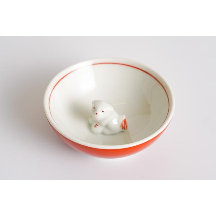九谷焼 犬盃 / 上出長右衛門窯｜ 和食器 酒器 おちょこ ぐい呑み いぬ