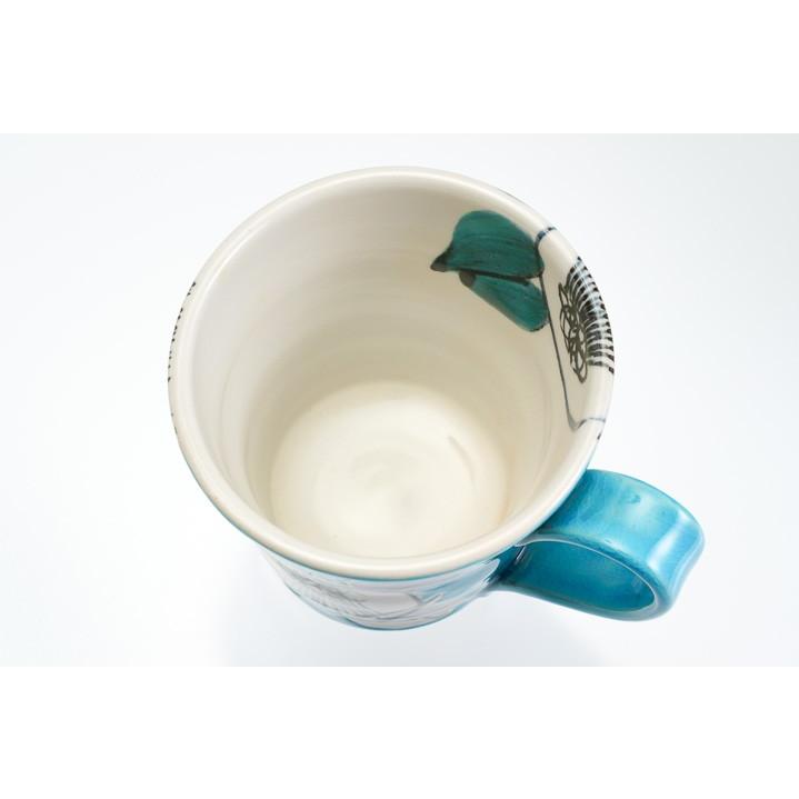 九谷焼 マグカップ 古染椿 ブルー / 虚空蔵窯 和食器 カップ マグカップ人気 ギフト 結婚祝い 内祝い お祝い_4