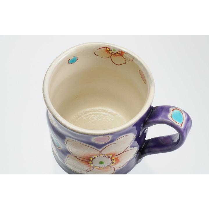 九谷焼 マグカップ バイオレット花うらら / 虚空蔵窯 和食器 カップ マグカップ人気 ギフト 結婚祝い 内祝い お祝い_4