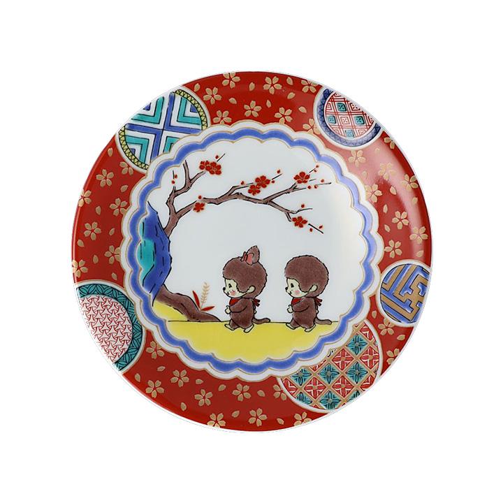 九谷焼 3柄から選べる モンチッチ 小皿 12cm 豆皿 取り皿