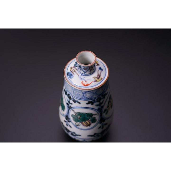九谷焼 徳利 天啓色絵吉祥文 / 山本長左（宮内庁御用窯） 和食器 徳利