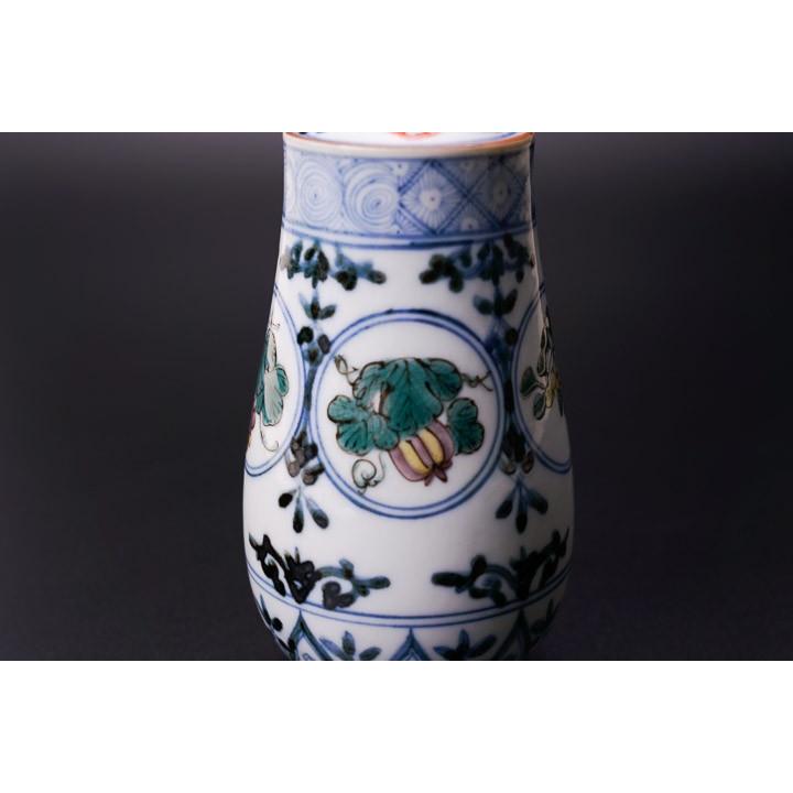九谷焼 徳利 天啓色絵吉祥文 / 山本長左（宮内庁御用窯） 和食器 徳利