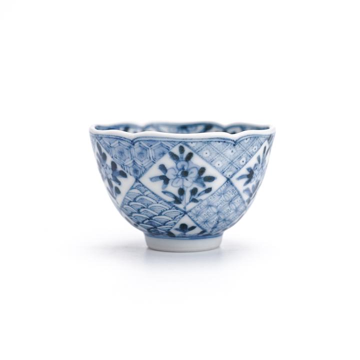 九谷焼 ぐい呑 天啓色絵吉祥文 / 山本長左（宮内庁御用窯） 和食器 盃