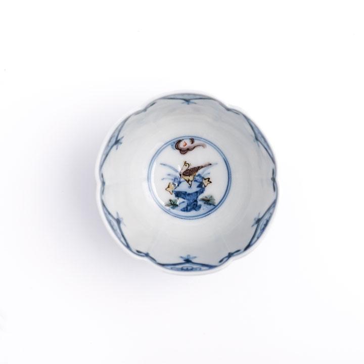 九谷焼 ぐい呑 天啓色絵吉祥文 / 山本長左（宮内庁御用窯） 和食器 盃