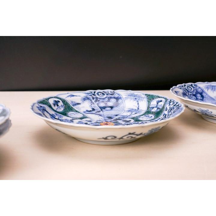 九谷焼 6号皿揃 色絵祥瑞 / 山本長左（宮内庁御用窯） 和食器 皿 人気