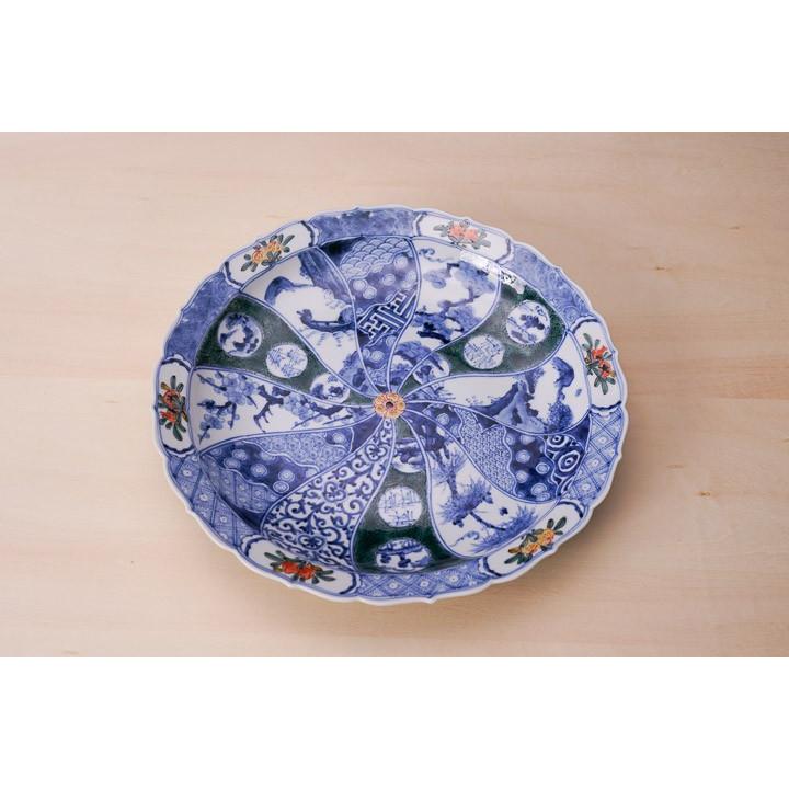 九谷焼 9号盛皿 色絵祥瑞/山本長左（宮内庁御用窯） 送料無料 和食器  