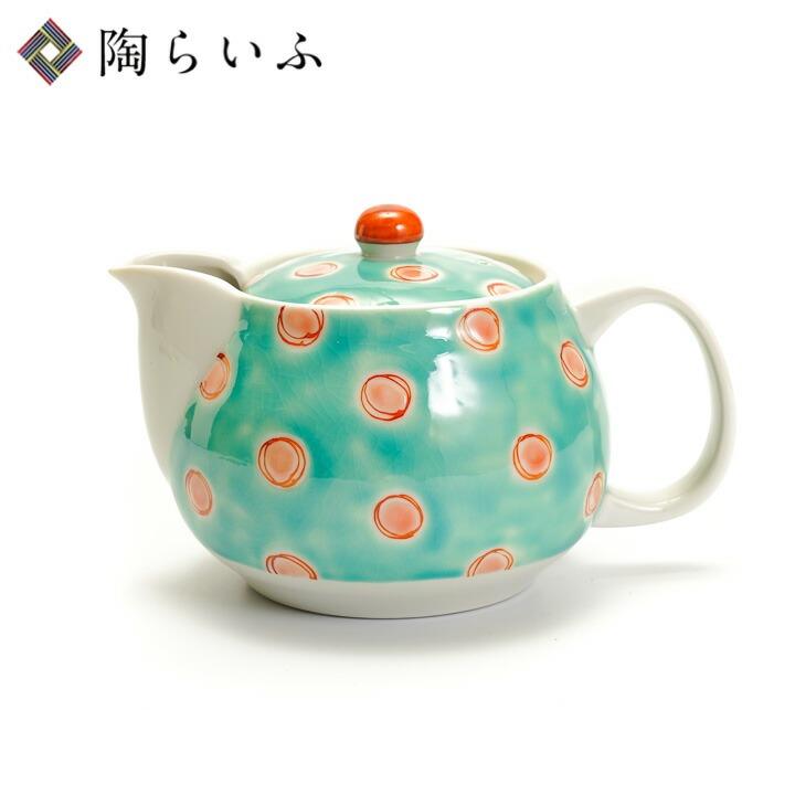 九谷焼 ポット 水玉 / 岡田絹代 和食器 茶器 ポット 急須 人気 ギフト