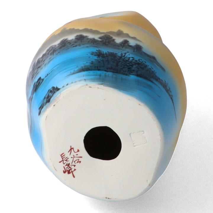 未使用】九谷焼 友山【ふくろう】6号 金彩 高さ180mm 重さ850g 陶器