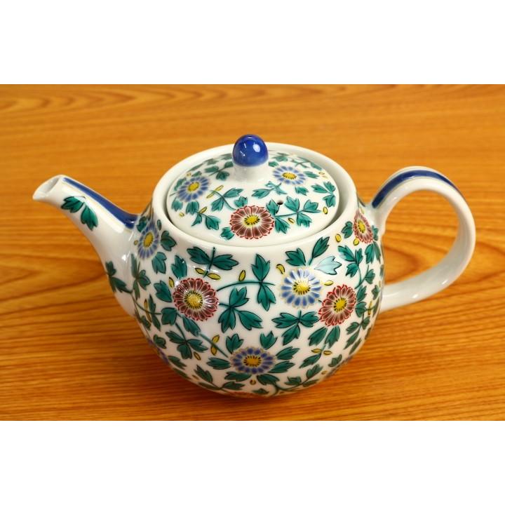 九谷焼 ポット急須 小菊唐草 / 青郊窯 和食器 急須 ポット 人気 ギフト